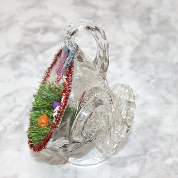 HAND CRAFTED Bunny Mushroom Spring Decor Ornament Upcycled Cup Grass Easter - Picture 4 of 12